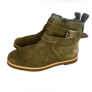 UGG Josefene women’s green suede double strap ankle boot buckle detailing size 6